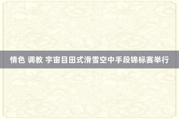 情色 调教 宇宙目田式滑雪空中手段锦标赛举行