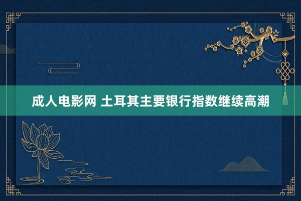 成人电影网 土耳其主要银行指数继续高潮