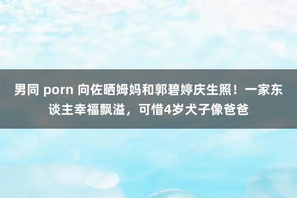男同 porn 向佐晒姆妈和郭碧婷庆生照！一家东谈主幸福飘溢，可惜4岁犬子像爸爸