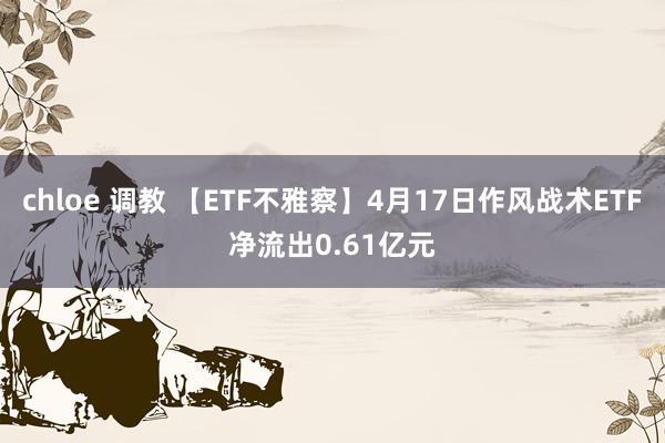 chloe 调教 【ETF不雅察】4月17日作风战术ETF净流出0.61亿元